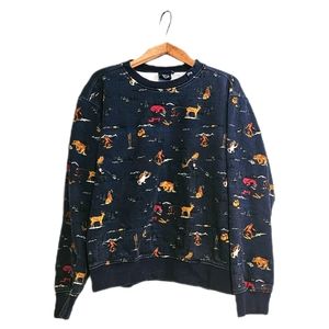LRG Camp Fire All Over Print Pull Over Sweater